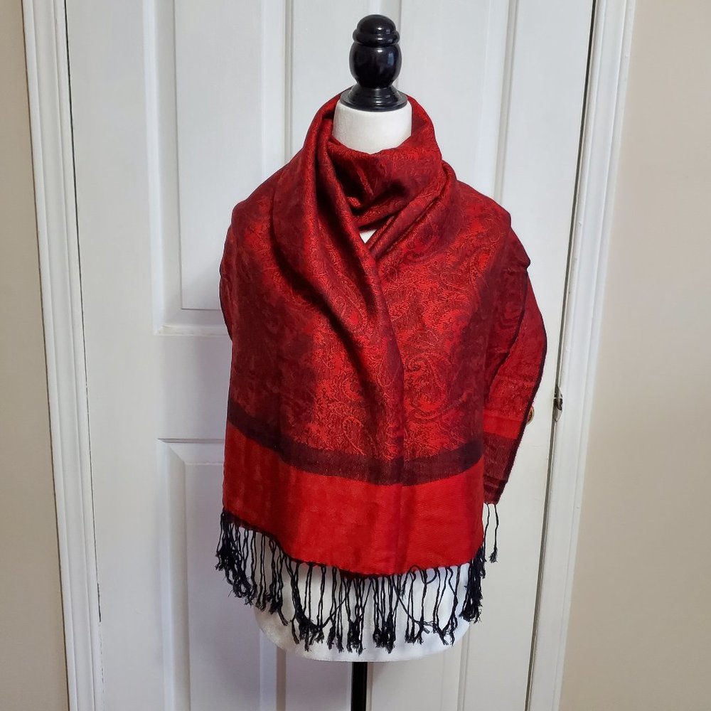 Red Pashmina Scarf NWOT